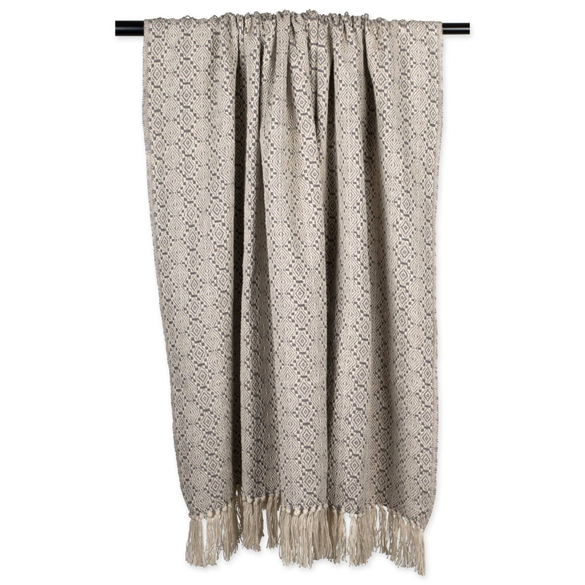 DII® Gray Diamond Stitch Throw